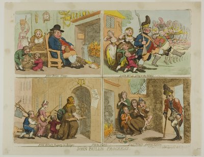 John Bulls vooruitgang door James Gillray