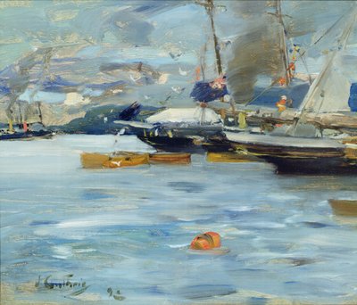 Afgemeerde jachten, Oban, 1893 door James Guthrie