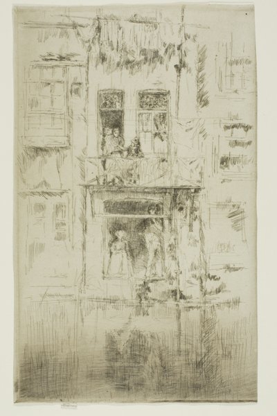 Balkon, Amsterdam door James Abbott McNeill Whistler