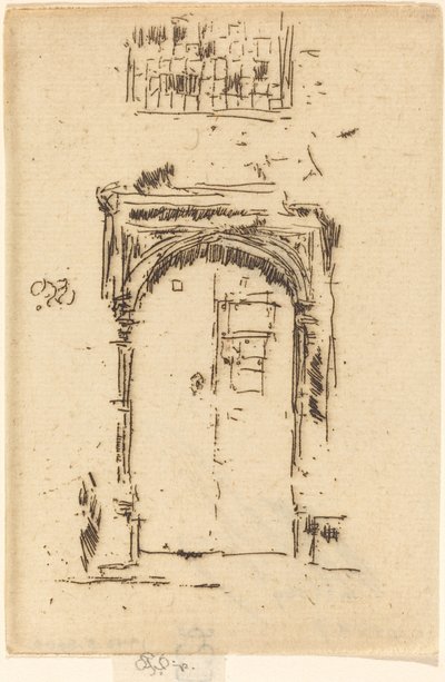 Kerkdeur, Edgemere door James Abbott McNeill Whistler