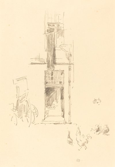 Hanekammen en Hennen, Hôtel Colbert door James Abbott McNeill Whistler