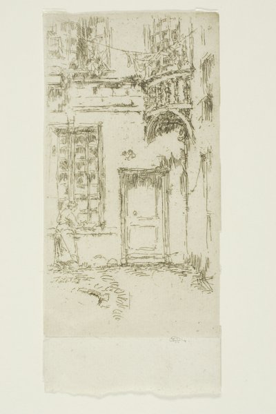 Binnenplaats, Rue P. L. Courier, Tours door James Abbott McNeill Whistler