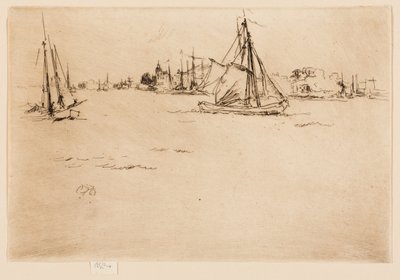 Dordrecht door James Abbott McNeill Whistler