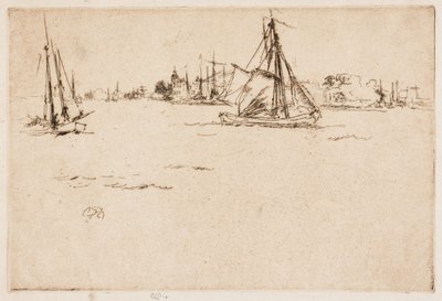 Dordrecht door James Abbott McNeill Whistler