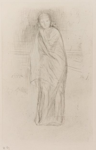 Geklede Model door James Abbott McNeill Whistler