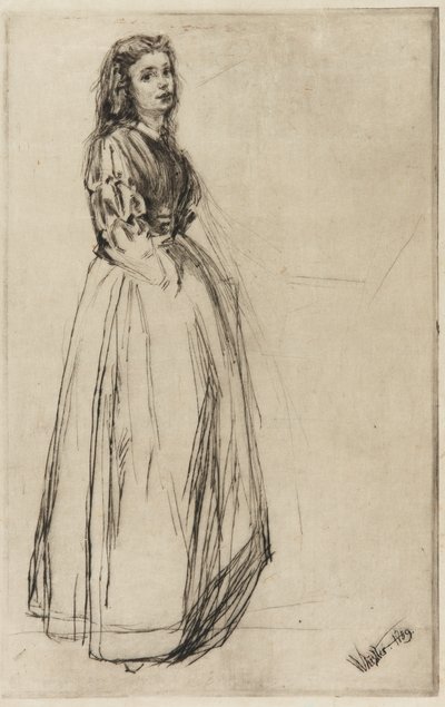 Fumette, staand door James Abbott McNeill Whistler