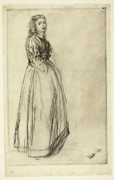 Fumette, staand door James Abbott McNeill Whistler