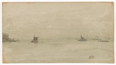 Grijs en Zilver–Liverpool door James Abbott McNeill Whistler