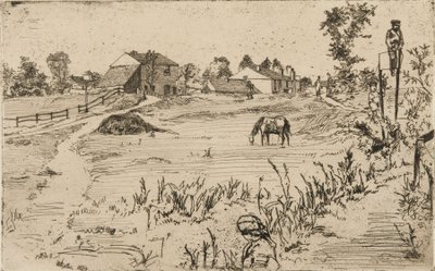 Landschap met Paarden door James Abbott McNeill Whistler