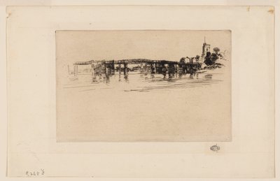 Kleine Putney-brug door James Abbott McNeill Whistler