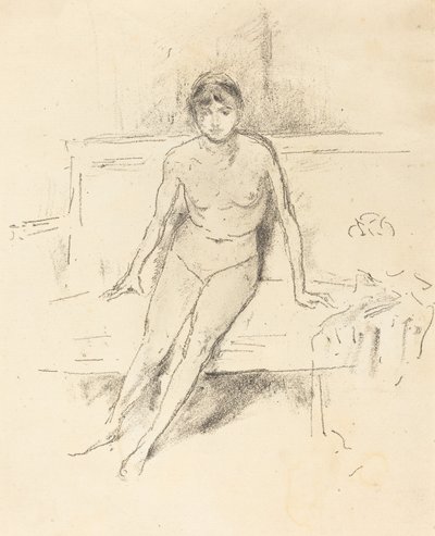 Naakt Model op een Empire Sofa door James Abbott McNeill Whistler