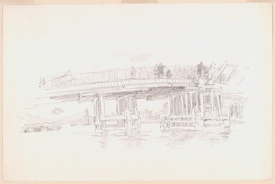 Oude Battersea Brug door James Abbott McNeill Whistler