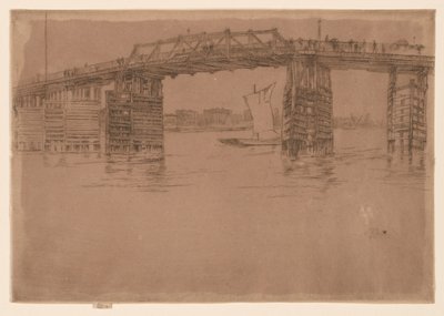 Oude Battersea Brug door James Abbott McNeill Whistler