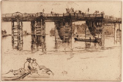 Oude Putney-brug door James Abbott McNeill Whistler