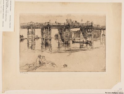 Oude Putney Brug door James Abbott McNeill Whistler