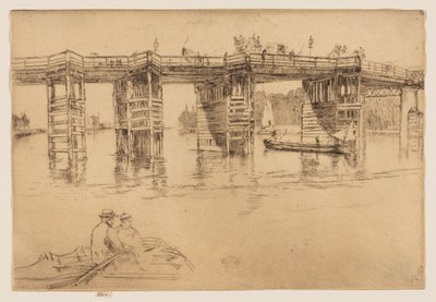 Oude Putney Brug door James Abbott McNeill Whistler