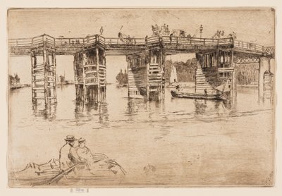 Oude Putney Brug door James Abbott McNeill Whistler