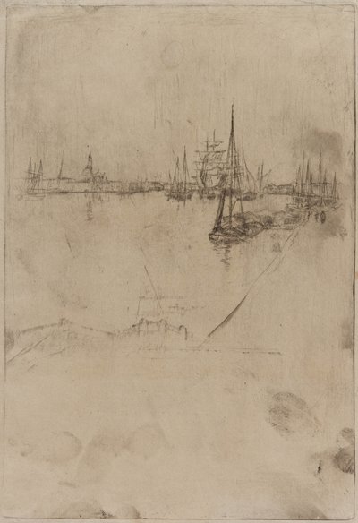 Scheepvaart, Venetië door James Abbott McNeill Whistler