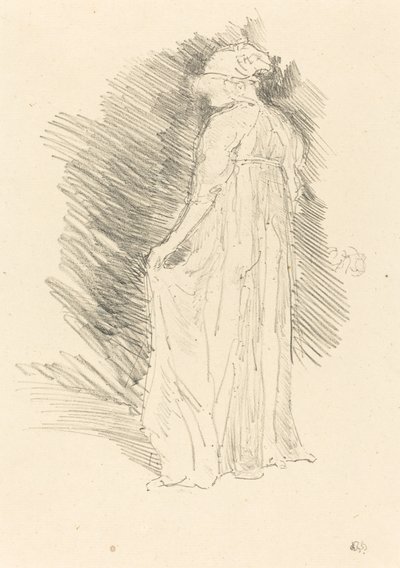 De Gedrapeerde Figuur, Achteraanzicht door James Abbott McNeill Whistler