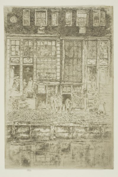 Het Geborduurde Gordijn door James Abbott McNeill Whistler