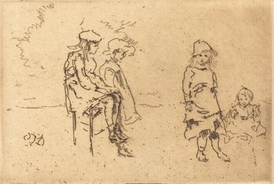 De kinderen Menpes door James Abbott McNeill Whistler