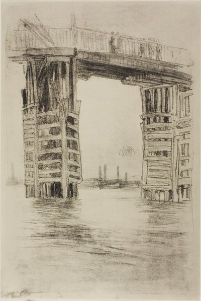 De hoge brug door James Abbott McNeill Whistler