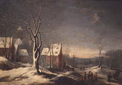 Nederlands winterlandschap door Jan Beerstraten