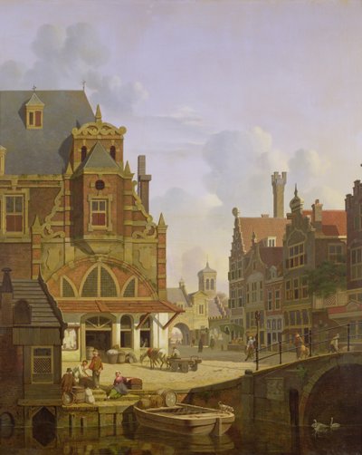 Straatscène door Jan Hendrik Verheyen