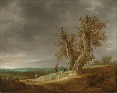 Landschap met Twee Eiken door Jan Josephsz van Goyen