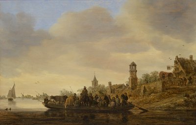 De Veerboot door Jan Josephsz van Goyen