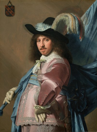 Andries Stilte als Vaandeldrager, 1640 door Jan Verspronck