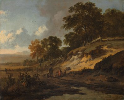 Landschap met jagers, ca. 1660-1680 door Jan Wijnants