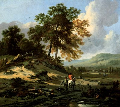 Landschap met figuren, 1679 door Jan Wiynants