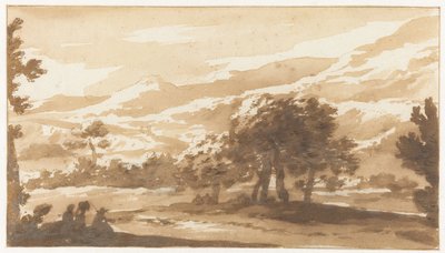 Bergachtig landschap in Italië door Jan de Bisschop