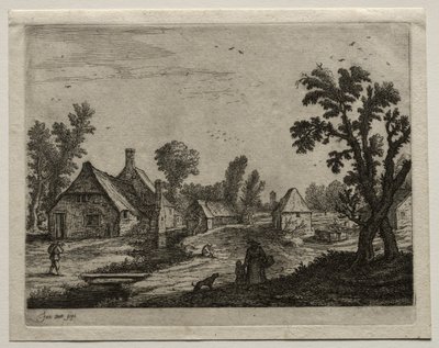 De Plank over de Stroom door Jan van Goyen