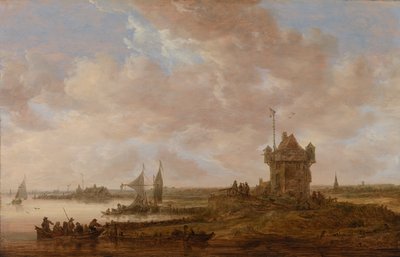 De vierkante wachttoren door Jan van Goyen