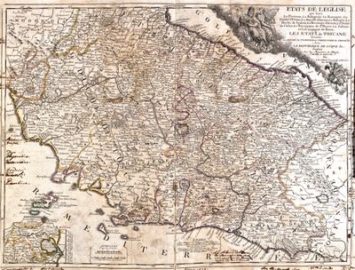 Emilia-Romagna, Toscane, Marche, Umbrië, Abruzzen, Lazio, Italië door Jean Baptiste Nolin