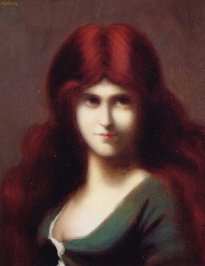 Een Roodharige Schoonheid door Jean Jacques Henner