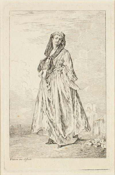 Modefiguren door Jean Antoine Watteau