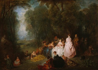 Fête champêtre (Pastorale bijeenkomst) door Jean Antoine Watteau