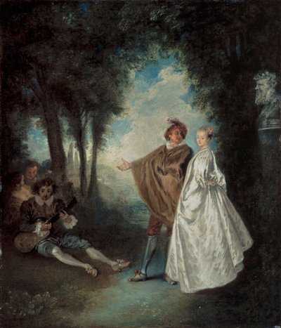 De wandeling door Jean Antoine Watteau