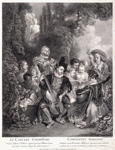 Le Concert Champetre, 1735 door Jean Antoine Watteau