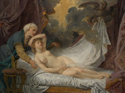 Aegina bezocht door Jupiter, ca. 1767-69 door Jean Baptiste Greuze