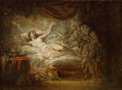 Jupiter en Aegina door Jean Baptiste Greuze