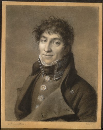 Portret van een man door Jean Baptiste Jacques Augustin