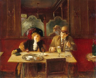 In het Café, Absint Drinkers, c.1909 door Jean Beraud