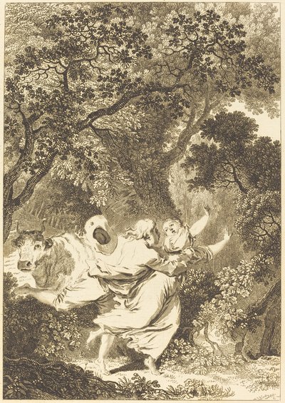 Het belletje door Jean Dambrun after Jean Honoré Fragonard