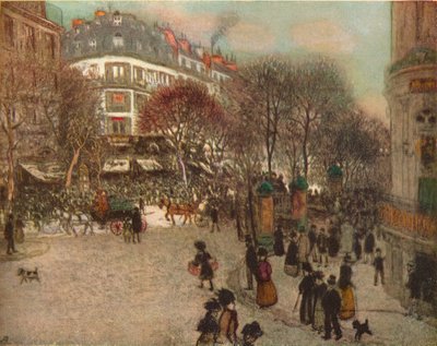 Le Boulevard Des Italiens, Parijs, ca. 1908 door Jean Francois Raffaelli