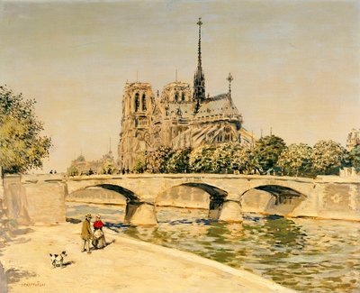 Notre Dame en de Seine door Jean Francois Raffaelli