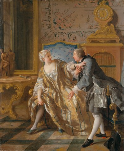 De kousenband door Jean François de Troy